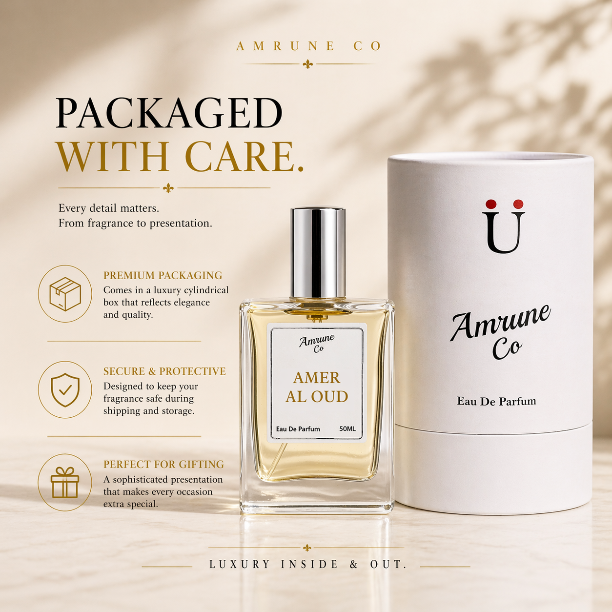 Amer Al Oud EDP 50ml | Inspired by Oud & Amber | Rich Warm Masculine | Long-Lasting Luxury Perfume for Men