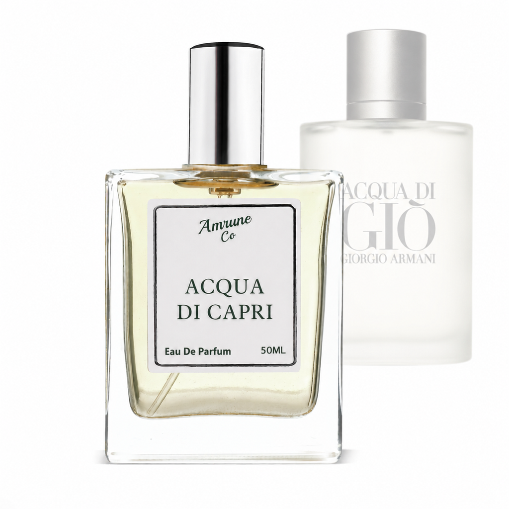 Amrune Co Acqua Di Capri EDP 50ml for Men | Inspired by Acqua di G!o | Fresh Aquatic Citrus Perfume