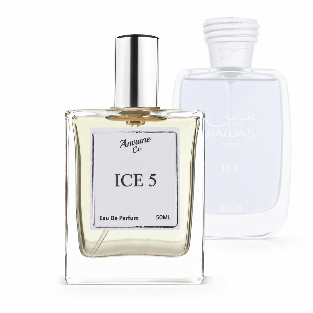 Amrune Co Ice 5 EDP 50ml for Men | Inspired by R@sasi Hawas Ice | Aquatic, Apple, Bergamot, Citrus & Amber Fragrance
