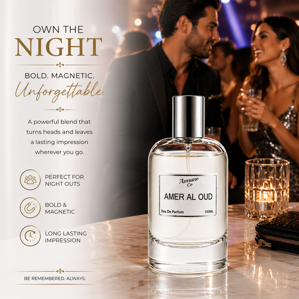 Amer Al Oud EDP 100ml | Inspired by Ameer Al Oud | Oud Amber Floral Spicy | Long-Lasting Luxury Perfume for Men