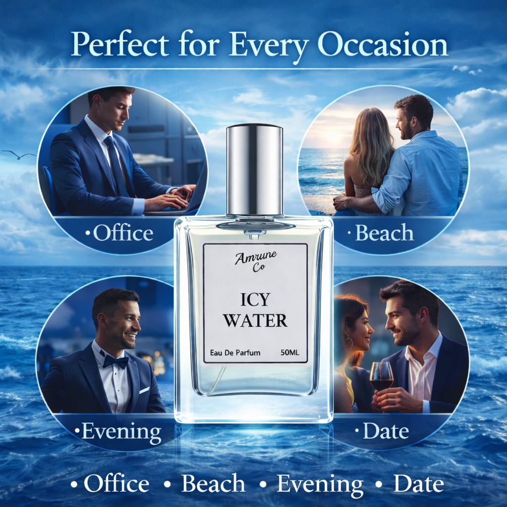 Icy Water EDP 50ml | Inspired by C@ol W@ter | Fresh Marine Aquatic Musk | Long-Lasting Luxury Perfume for Men