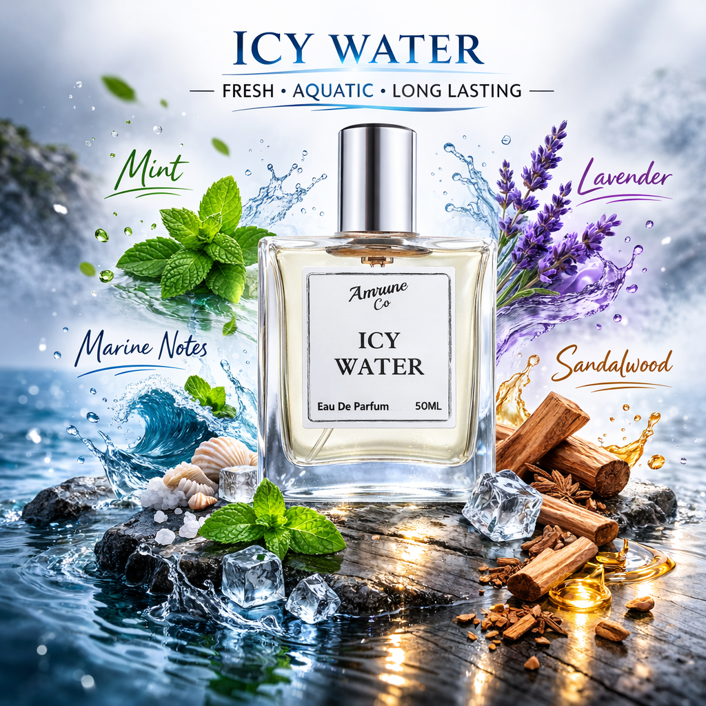 Icy Water EDP 50ml | Inspired by C@ol W@ter | Fresh Marine Aquatic Musk | Long-Lasting Luxury Perfume for Men