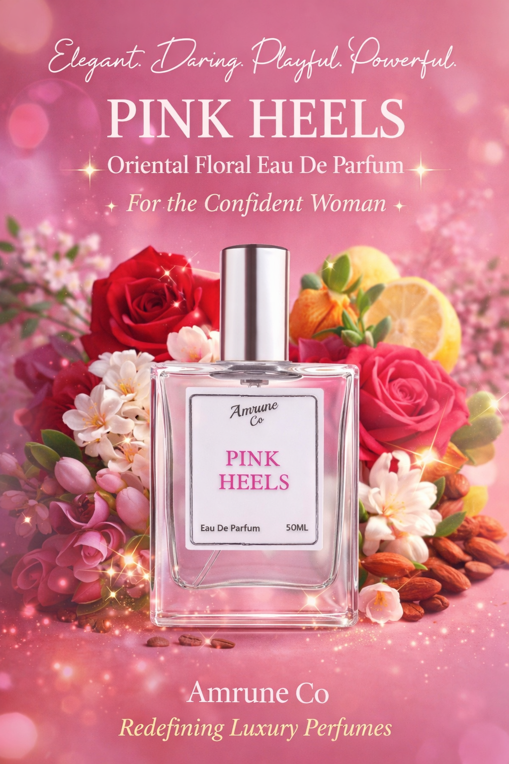 Pink Heels EDP 50ml | Inspired by G@od G@rl | Floral Vanilla Cocoa Jasmine | Long-Lasting Luxury Perfume for Women
