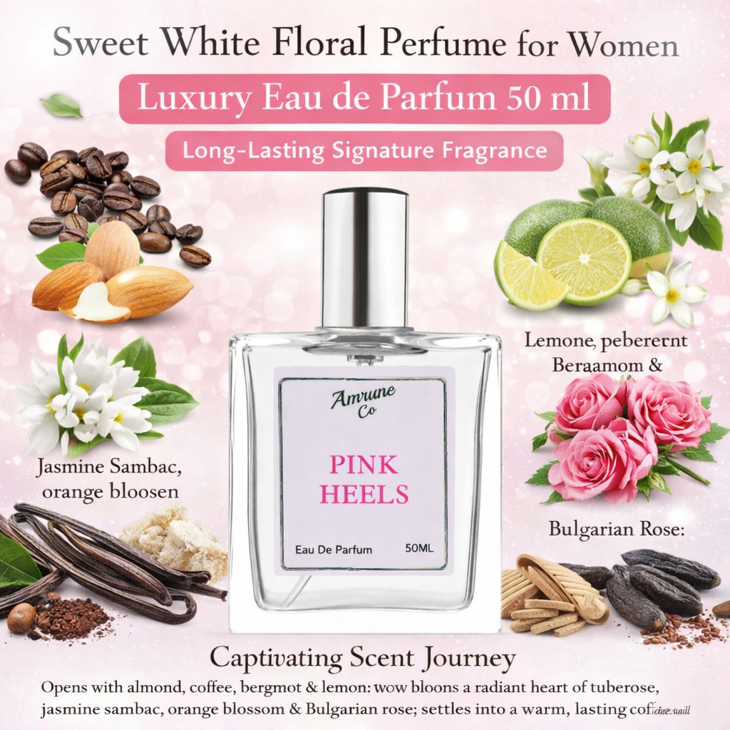 Pink Heels EDP 50ml | Inspired by G@od G@rl | Floral Vanilla Cocoa Jasmine | Long-Lasting Luxury Perfume for Women