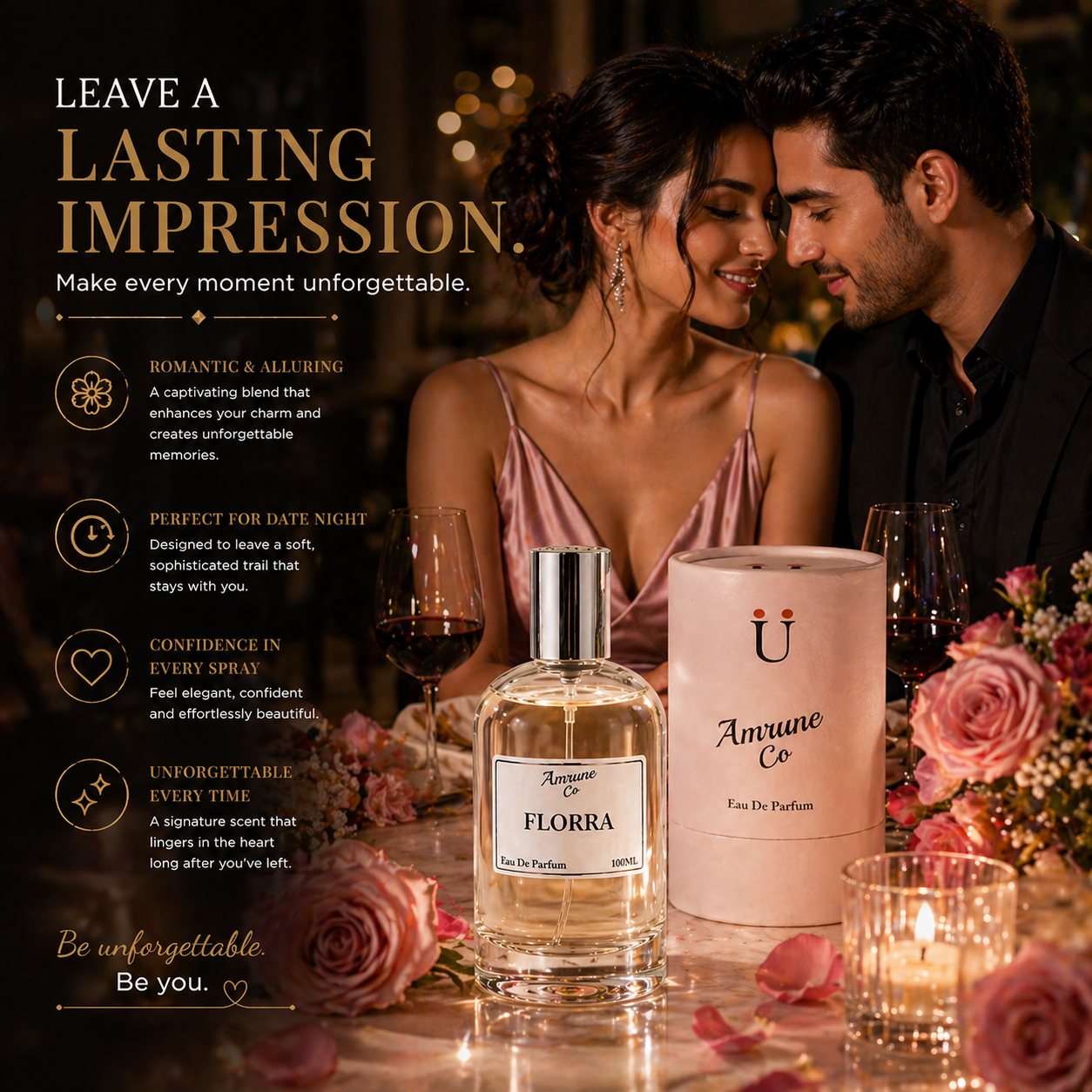 Florra EDP 100ml | Inspired by Flórà | White Floral Sweet Patchouli | Long-Lasting Luxury Perfume for Women