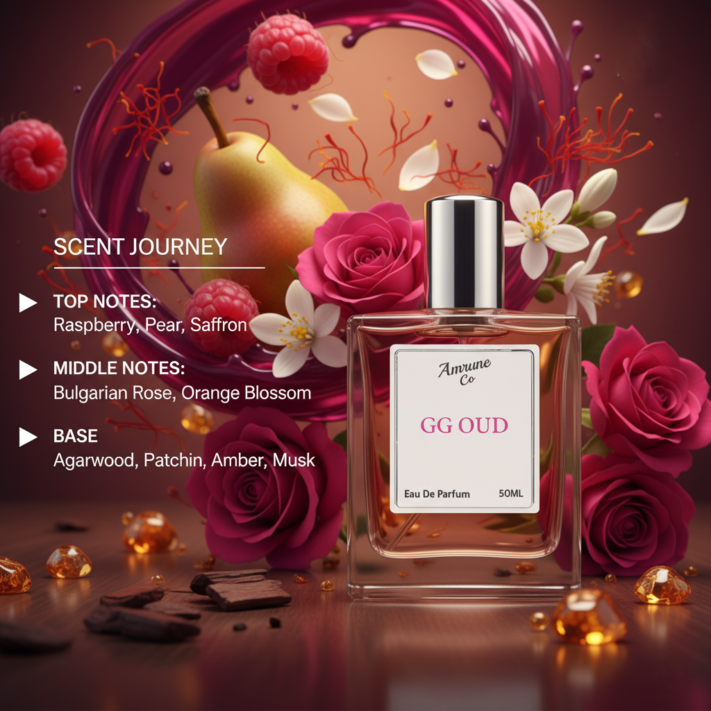 GG oud eau de parfum for women (50ml) – premium long lasting fragrance inspired by G. oud | high upto 35% oil concentration | luxury notes of bulgarian rose & agarwood | ideal luxury gift for her
