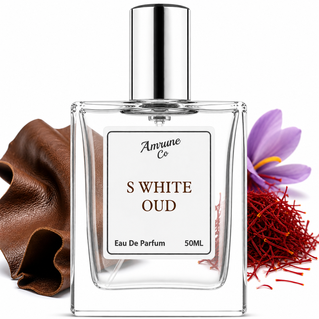 S White Oud | Fresh Spicy Oud Amber Unisex EDP | Intense Long Lasting Luxury Perfume for Men & Women | 50ml