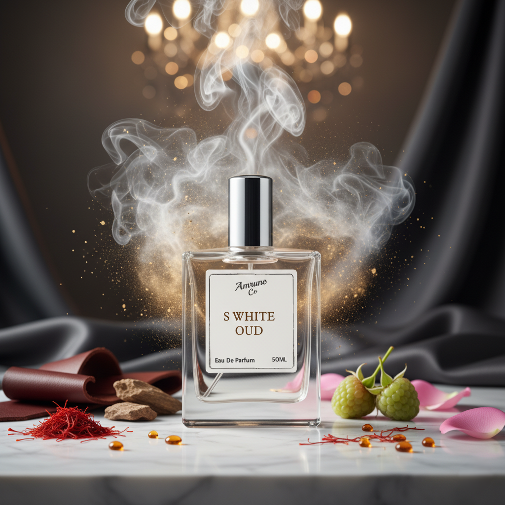 S White Oud | Fresh Spicy Oud Amber Unisex EDP | Intense Long Lasting Luxury Perfume for Men & Women | 50ml