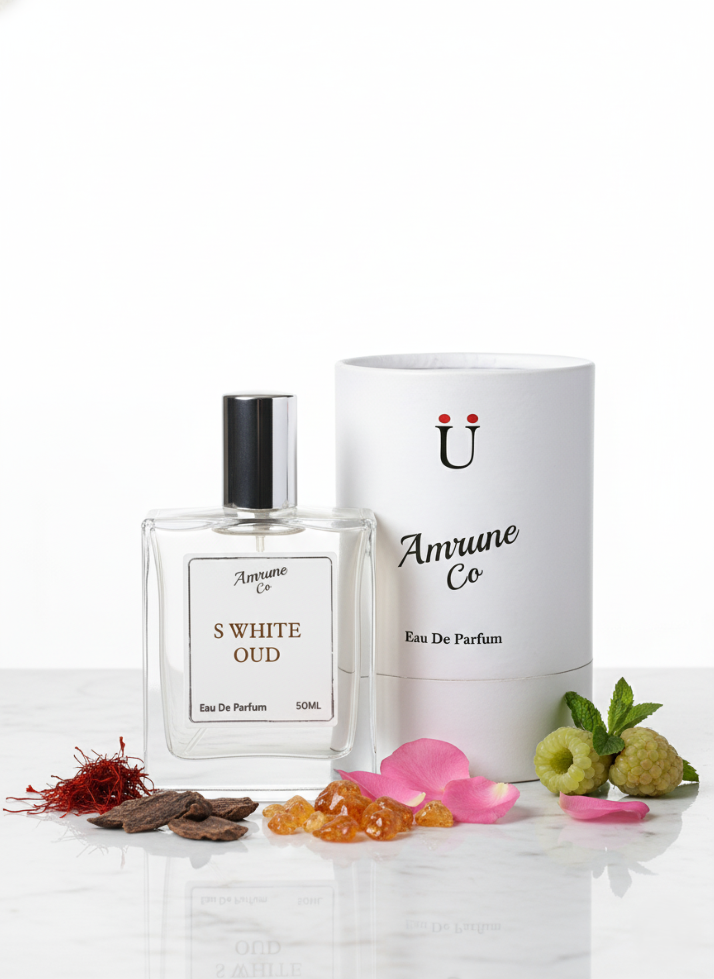 S White Oud | Fresh Spicy Oud Amber Unisex EDP | Intense Long Lasting Luxury Perfume for Men & Women | 50ml