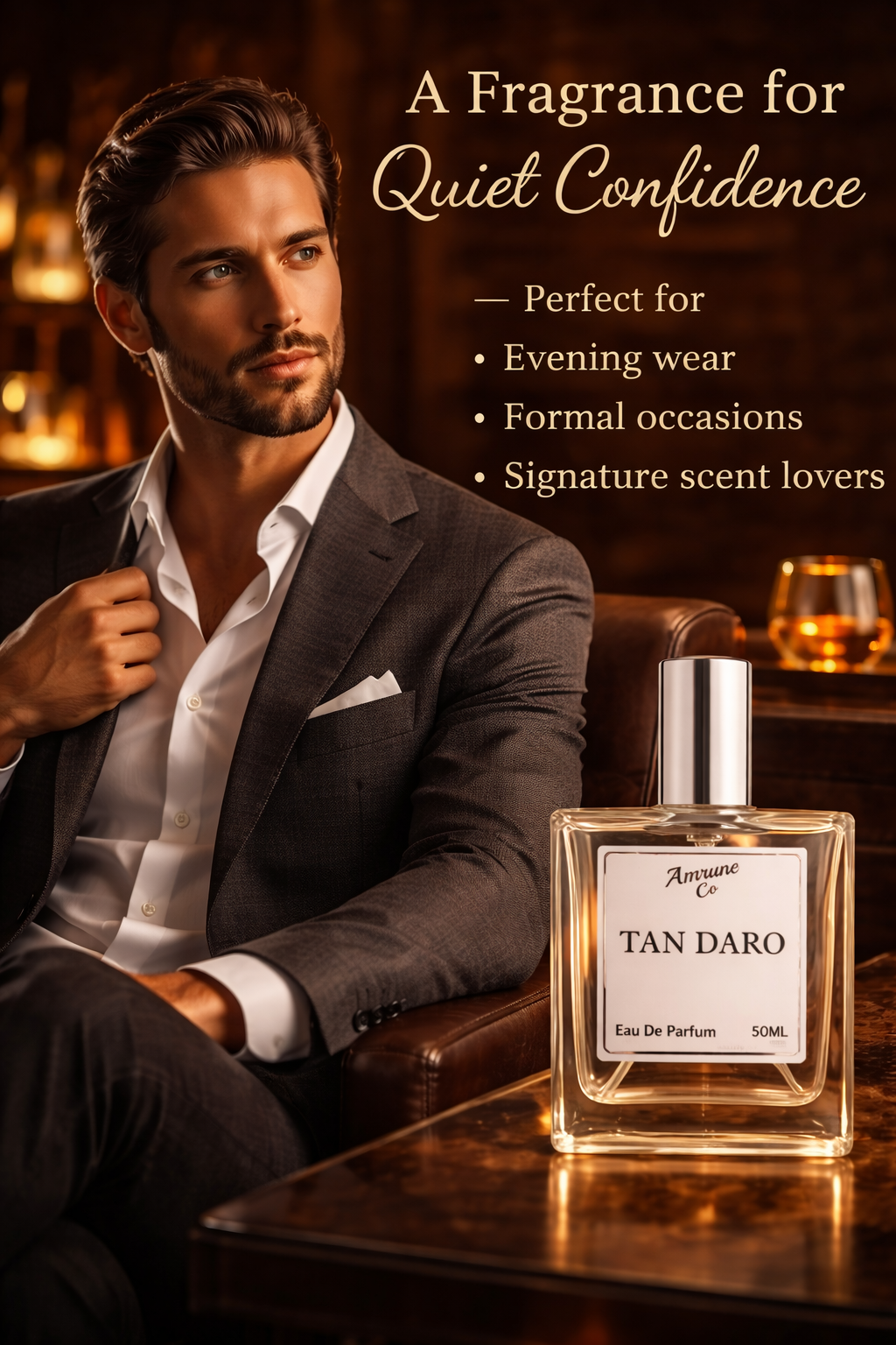 Tan Daro EDP 50ml | Inspired by Dip@yq@e Tam Dao | Fresh Cedar Sandalwood Woody | Long-Lasting Luxury Perfume for Men