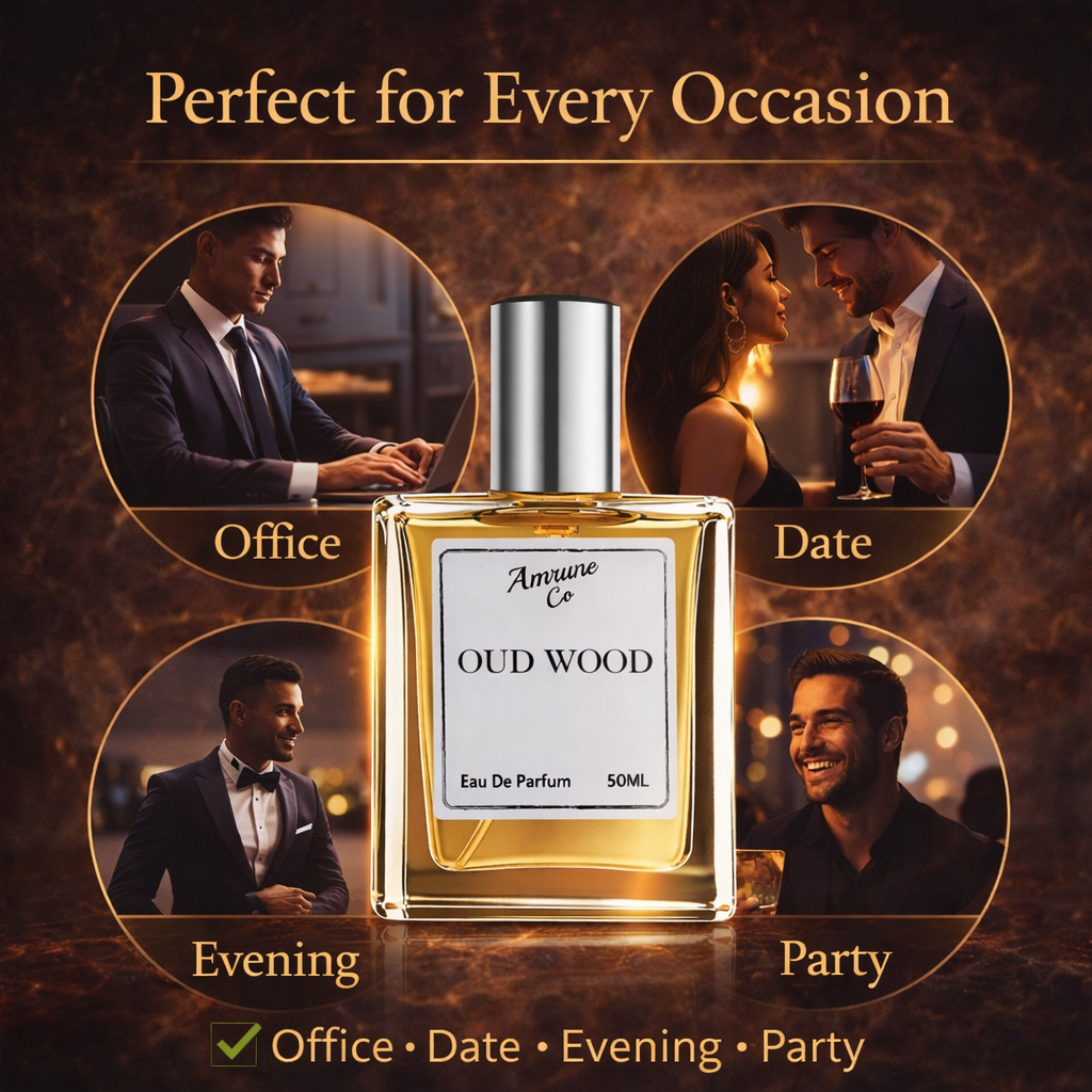 Oud Wood EDP 50ml | Inspired by TF Oud Wood | Smoky Sandalwood Amber Cardamom | Long-Lasting Luxury Perfume for Men