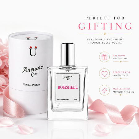 Amrune Co Bomshell EDP 50ml For Women | Inspired by Vi"toria S"cret Bombshell | Fruity Floral Fresh