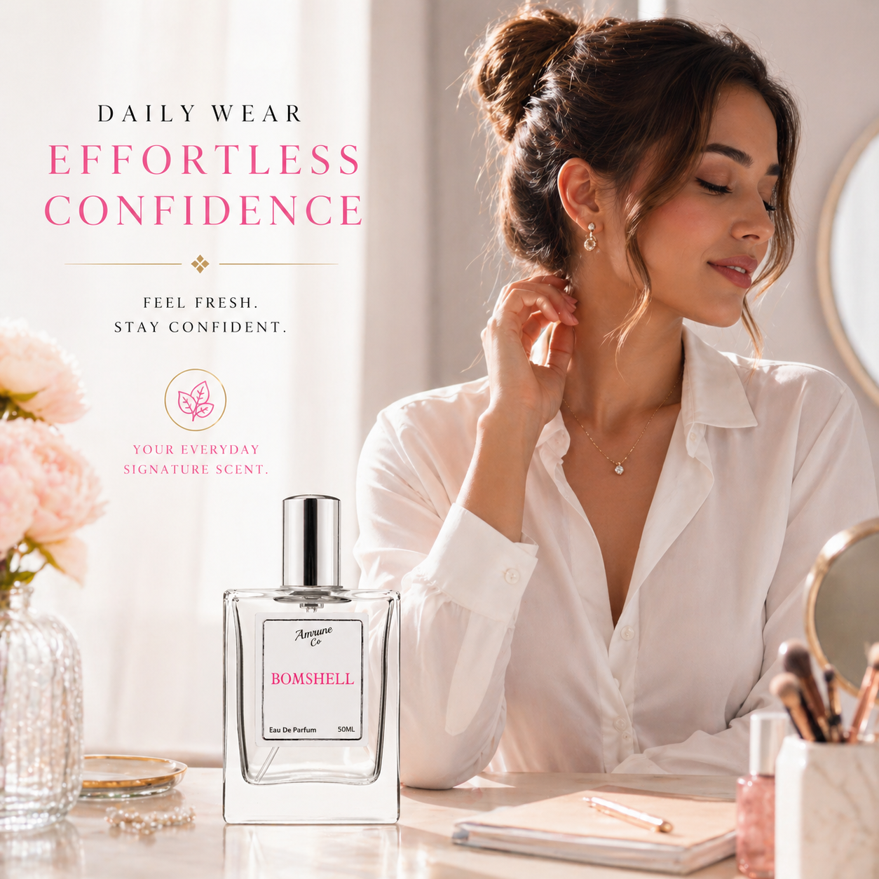 Bombshell EDP 50ml | B@mbshe@l | Fruity Floral Fresh | Long-Lasting Luxury Perfume for Women