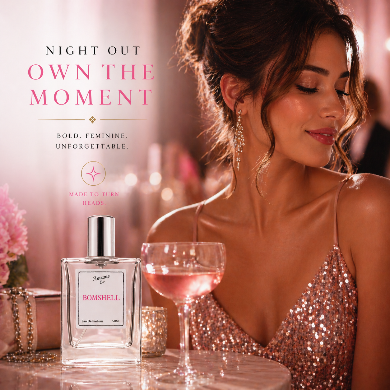 Bombshell EDP 50ml | B@mbshe@l | Fruity Floral Fresh | Long-Lasting Luxury Perfume for Women