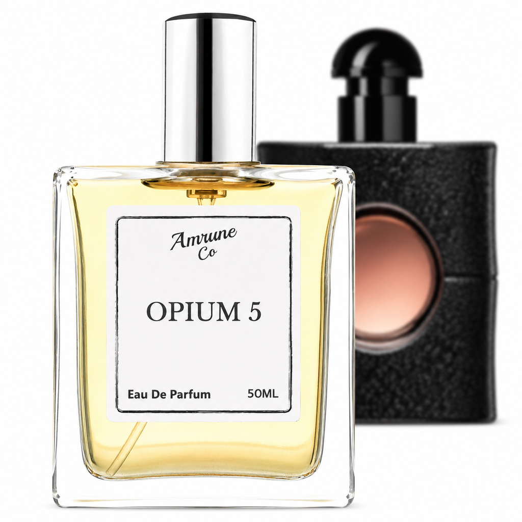 Amrune Co Opium 5 EDP 50ml for Women & Girls | Inspired by Y"L Black Opium | Coffee Vanilla Perfume | Gourmand Fragrance
